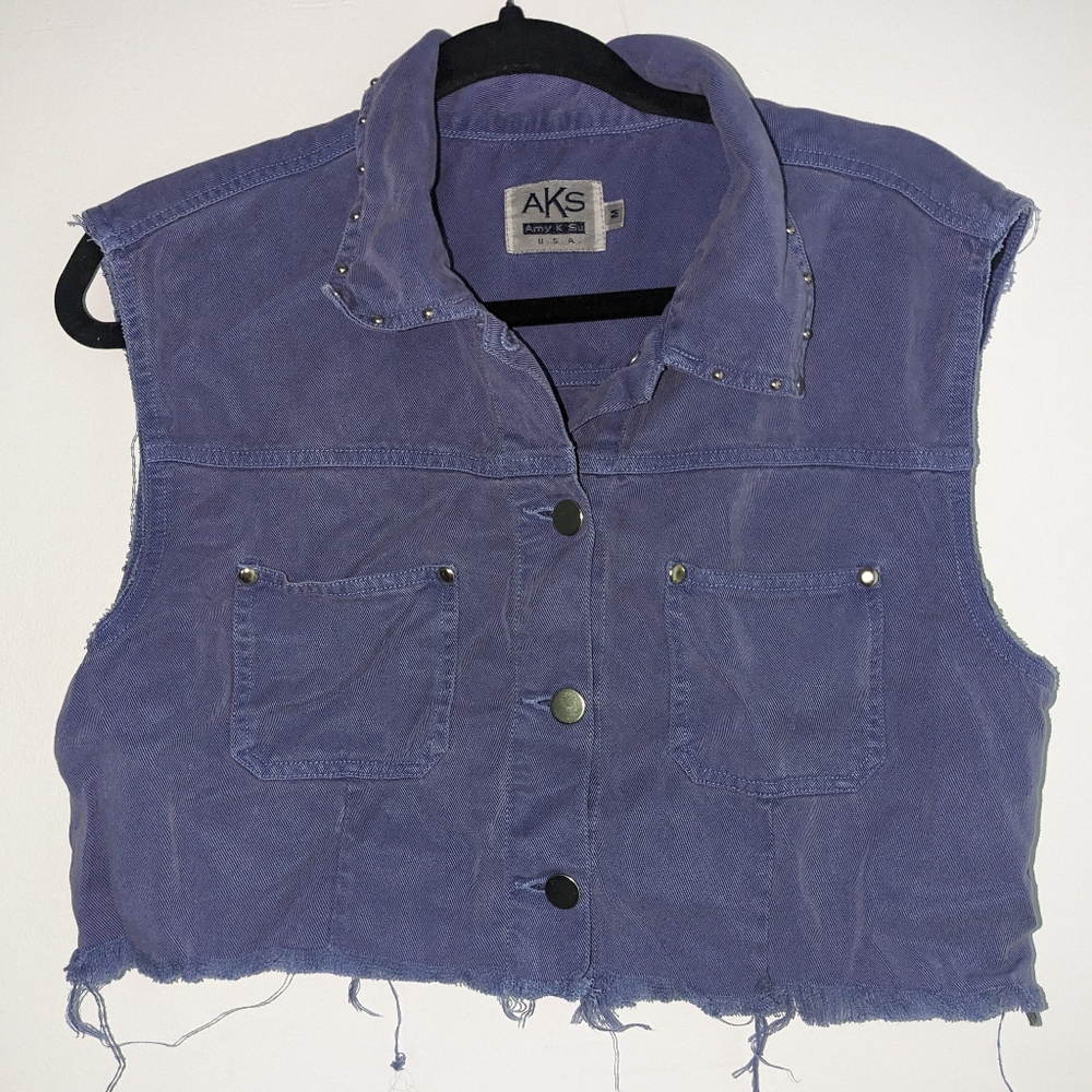 Vintage Amy K Su Cropped Button Down